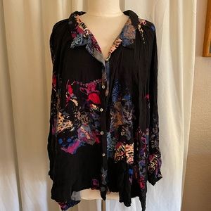 Free People Multi Color Tunic Blouse | Size Medium